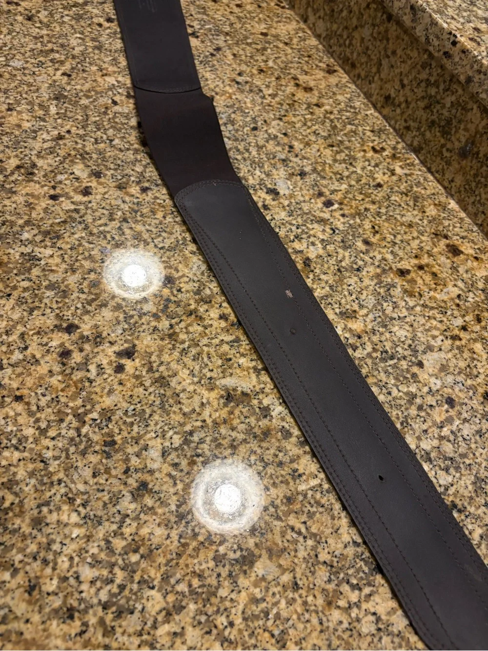 Chico’s Brown Wide Leather Hook Belt M Stretchy